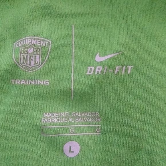 Seattle Seahawks Dri-Fit small neon green long sleeved t-shirt NFL equipment - Picture 5 of 9